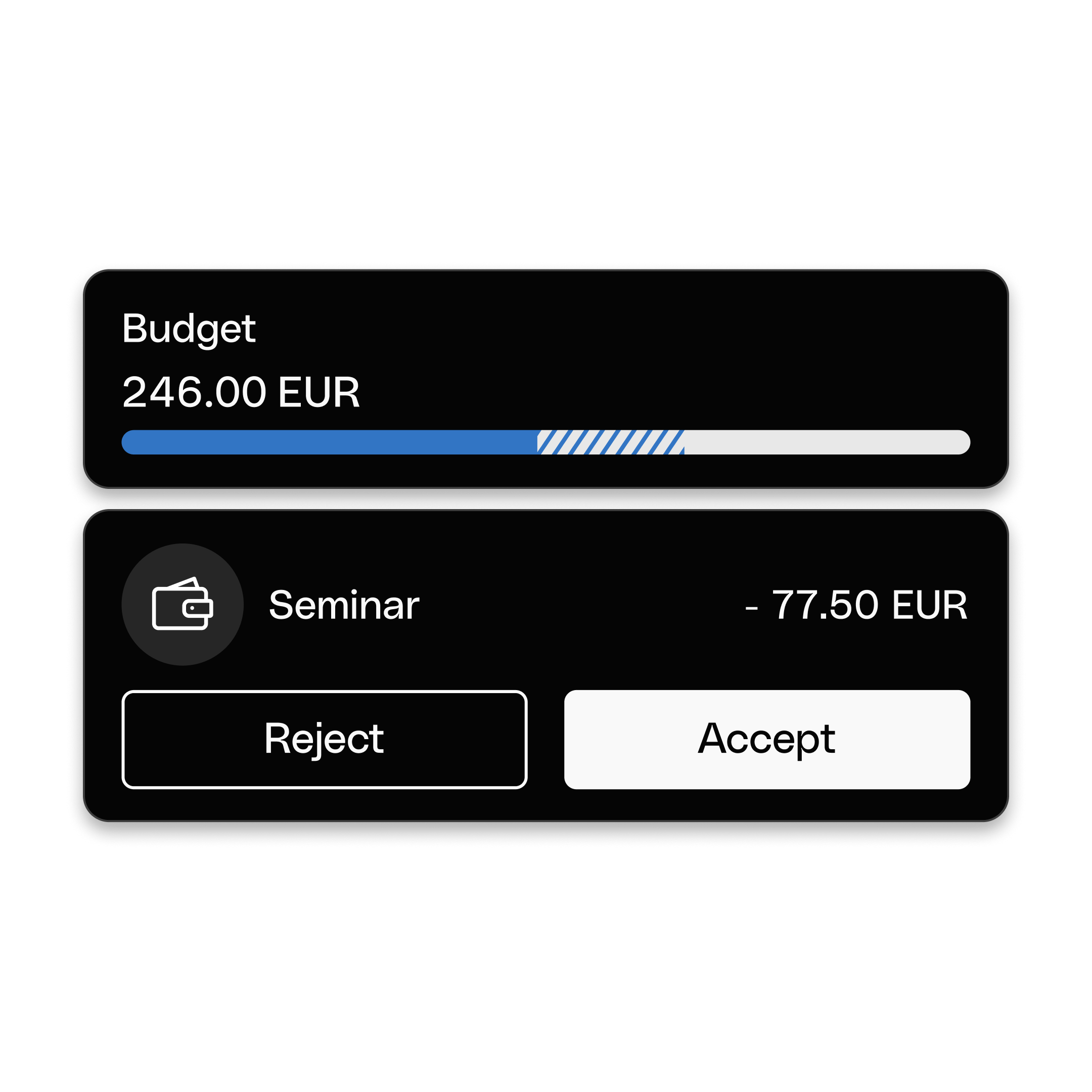 WEB ENDE UI  Hero TopicHighlight Bento Headline Cards Budget Expense Management DarkMode WbRvmp