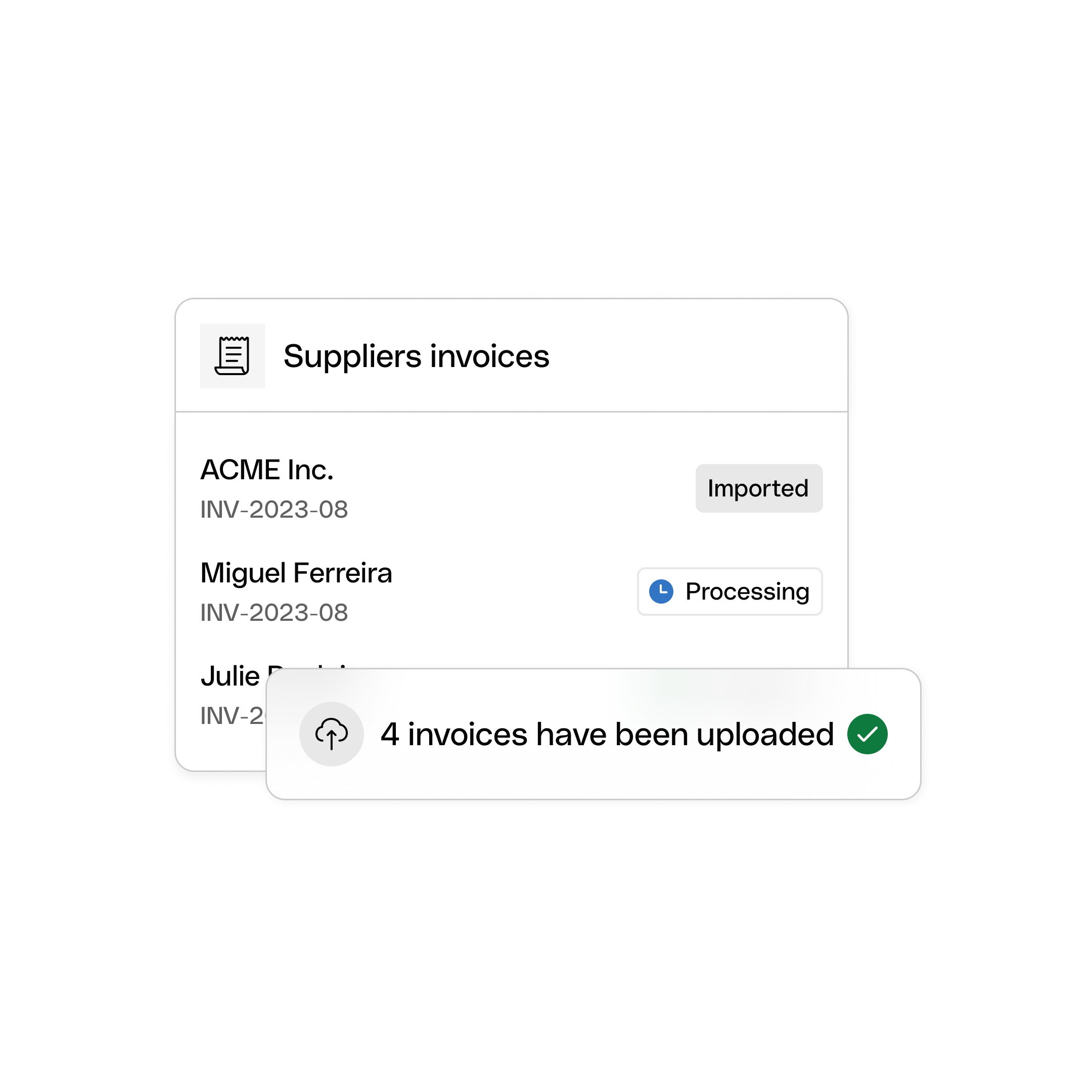 WEB UI Hero TopicHighlight Bento Headline Cards Invoicing Upload Invoice WbRvmp