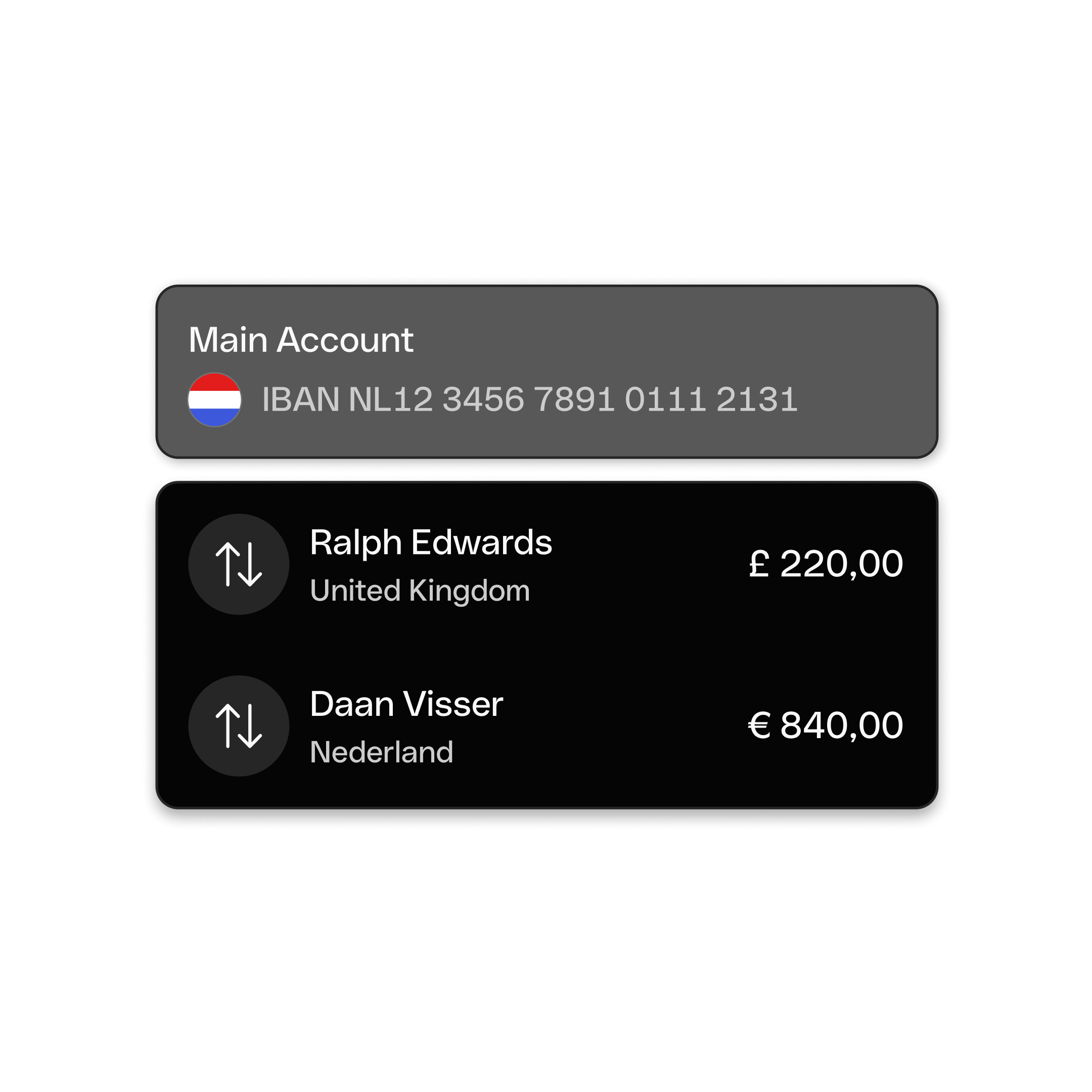 WEB NL NLBE UI Hero TopicHighlight Bento Headline Cards IBAN Transfers Payments Homepage DarkMode WbRvmp
